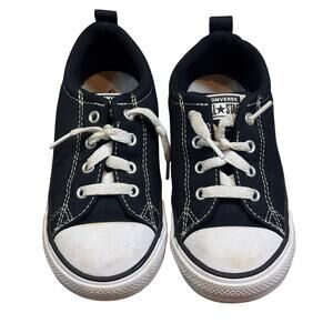 Converse All Star Kids Classic Black and White Sneaker Size 10